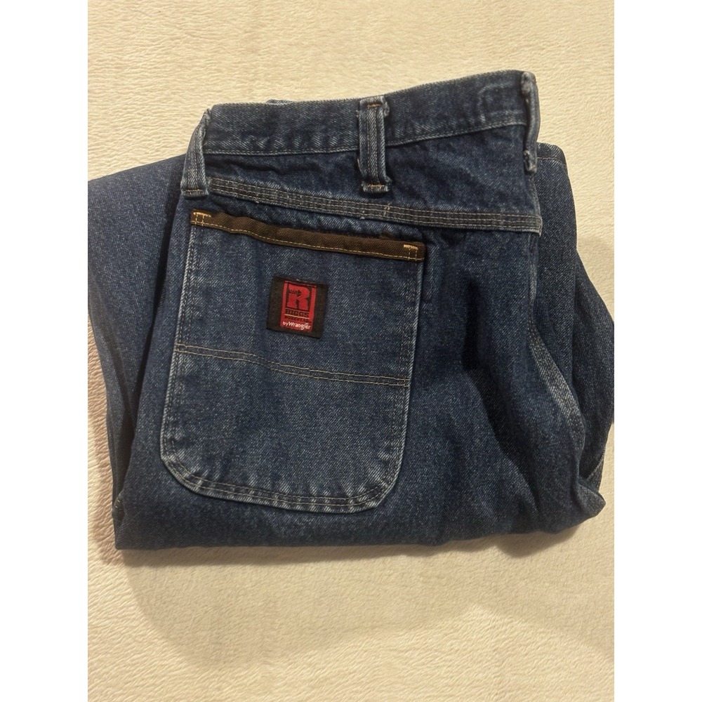 Wrangler Riggs Workwear Jeans Men's 42x34 Blue Carpenter‎ Relaxed Fit Pants